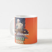 Cute Anime Boy Running in the City with Coffee コーヒーマグカップ (正面左)