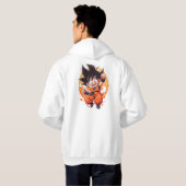 Cute Anime Boy Warrior T-Shirt Japanese Manga Grap パーカ (裏面フル)
