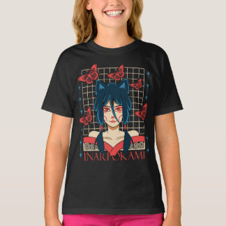Cute Anime Butterfly Girl T-Shirt | Japanese Aesth Tシャツ