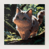 Cute anime cat ジグソーパズル (縦)