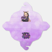 Cute Anime Dragon Girl's Birthday Party Thank You フェイバーボックス (見開き)