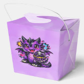 Cute Anime Dragon Girl's Birthday Party Thank You フェイバーボックス (裏面)