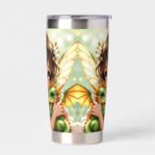 Cute Anime Fairy and Chibi Dragon  保温保冷タンブラー (左面)