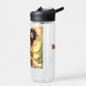 Cute Anime Fairy Girl and Chibi Dragon ウォーターボトル (左面)