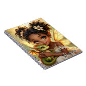 Cute Anime Fairy Girl and Chibi Dragon ノートブック (右側)