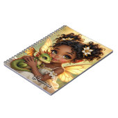 Cute Anime Fairy Girl and Chibi Dragon ノートブック (左側)