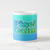 Cute Anime Gamer Boy Pixel Calm ジャンボコーヒーマグカップ (正面)