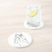 Cute Anime Girl, Black コースター (側面)