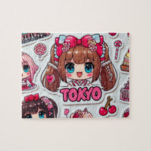 Cute Anime Girl & Kawaii Things Tokyo Harajuku ジグソーパズル