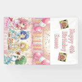 Cute Anime Girl's Ice Cream Birthday Party   横断幕 (横)