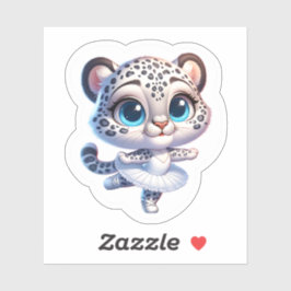 Cute Anime Kawaii Balerina Snow Leopard Stickers シール