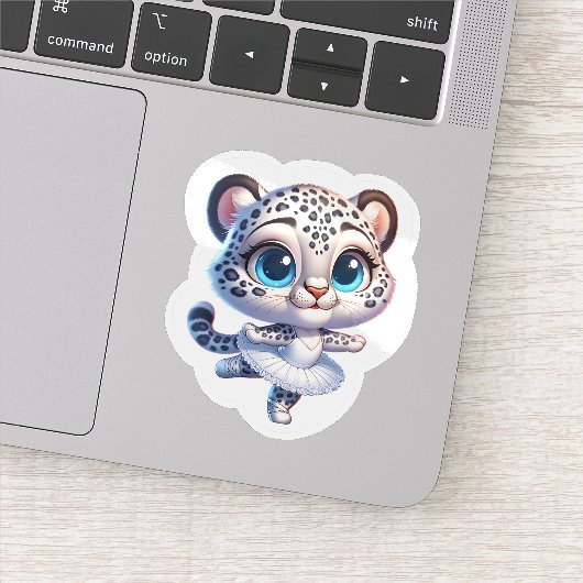 Cute Anime Kawaii Balerina Snow Leopard Stickers シール (詳細)