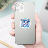 Cute Anime Kawaii Snow Leopard Stickers シール (スマートフォン)