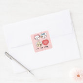 Cute anime  kawaii valentine sticker スクエアシール (封筒)
