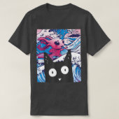 Cute Anime Retro Kitten Neko Synthwave Japan 80s M Tシャツ (デザイン正面)