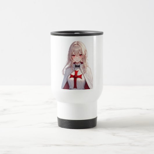 Cute Anime Templar Knight Travel Mug トラベルマグ (中央)