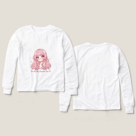 Cute Anime Valentine Sweatshirt (デザイン 正面＆背面)