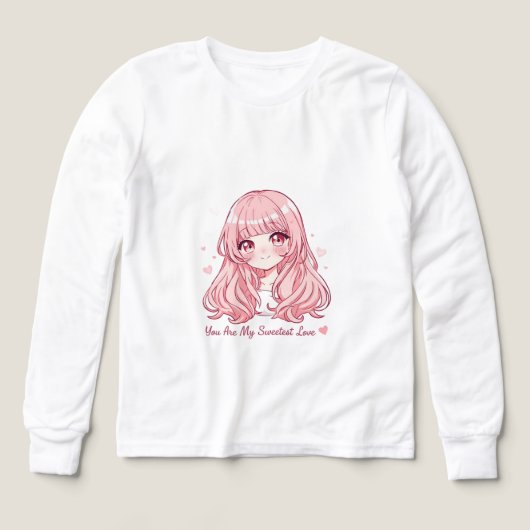 Cute Anime Valentine Sweatshirt (デザイン正面)