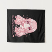 Cute Anime Valentine Sweatshirt タペストリー (正面(横))