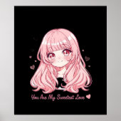 Cute Anime Valentine Sweatshirt ポスター (正面)