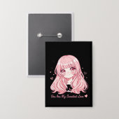 Cute Anime Valentine Sweatshirt 缶バッジ (正面/裏面)