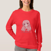 Cute Anime Valentine Sweatshirt Tシャツ (正面)