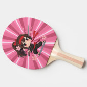 Cute anime warrior blossom girl 卓球ラケット (横)