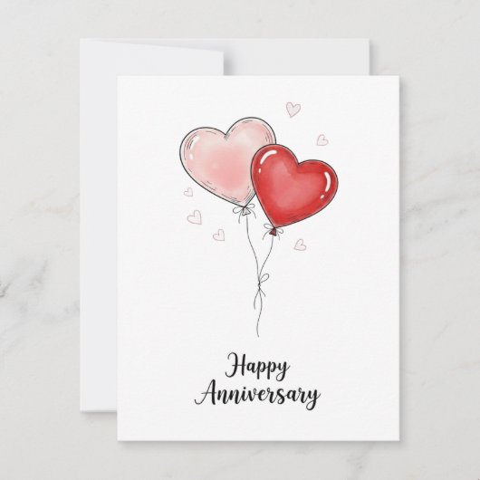 Cute Anniversary Card Personalized Couple Gift シーズンカード (正面)