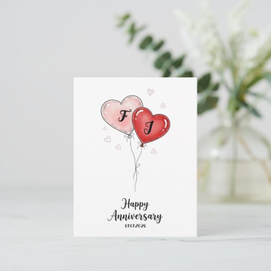Cute Anniversary Card Personalized Couple Gift シーズンカード (スタンド正面)