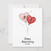 Cute Anniversary Card Personalized Couple Gift シーズンカード (正面)