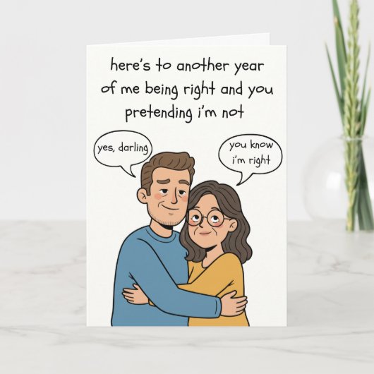 Cute Anniversary Card - You Know I'm Right カード (正面)