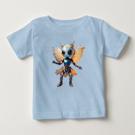 Cute Ant Girl Dancing Robot Pixie ベビーTシャツ (正面)