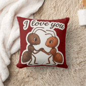 Cute Ant Love Sticker – Romantic Transparent Desig クッション (ブランケット)
