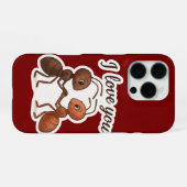 Cute Ant Love Sticker – Romantic Transparent Desig iPhoneケース (裏面横)