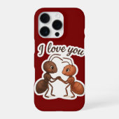 Cute Ant Love Sticker – Romantic Transparent Desig iPhoneケース (裏面)