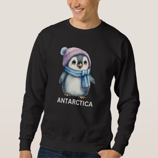 Cute Antarctica Penguin Animal for the Zoo スウェットシャツ (正面)