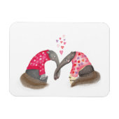 Cute anteaters in love magnet マグネット (横)