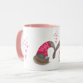 Cute anteaters in love mug マグカップ (正面左)