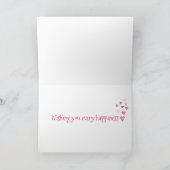 Cute anteaters in love wedding or engagement card カード (内部)