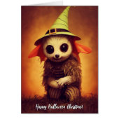Cute Anthropomorphic Critter Animal Halloween Card (正面)