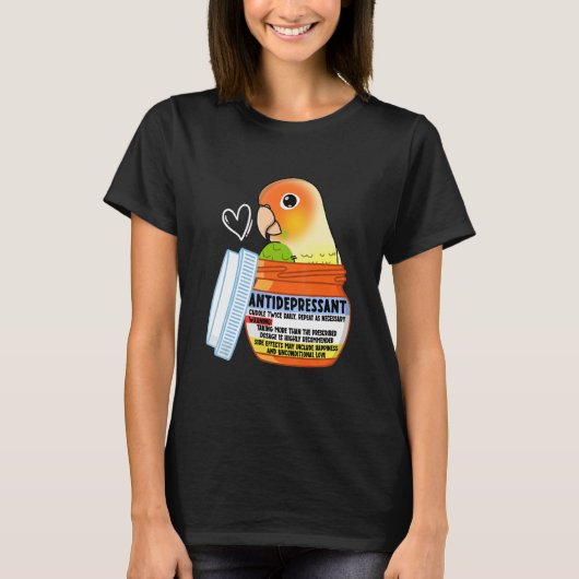 Cute Antidepressant Parrot I Green Cheek Pineapple Tシャツ (正面)