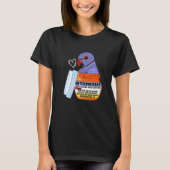 Cute Antidepressant Parrot I Violet Indian Ringnec Tシャツ (正面)