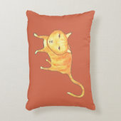 Cute Apathetic Orange Cat アクセントクッション (正面(垂直))
