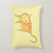 Cute Apathetic Orange Cat アクセントクッション (正面(垂直))