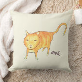 Cute Apathetic Orange Cat クッション (ブランケット)