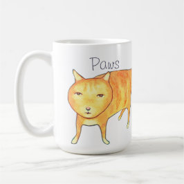 Cute Apathetic Orange Cat コーヒーマグカップ