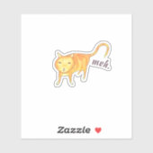 Cute Apathetic Orange Cat シール (シート)