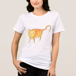 Cute Apathetic Orange Cat トライブレンドＴシャツ