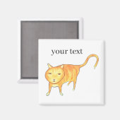 Cute Apathetic Orange Cat マグネット (正面/裏面)