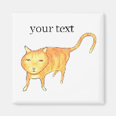 Cute Apathetic Orange Cat マグネット (正面)